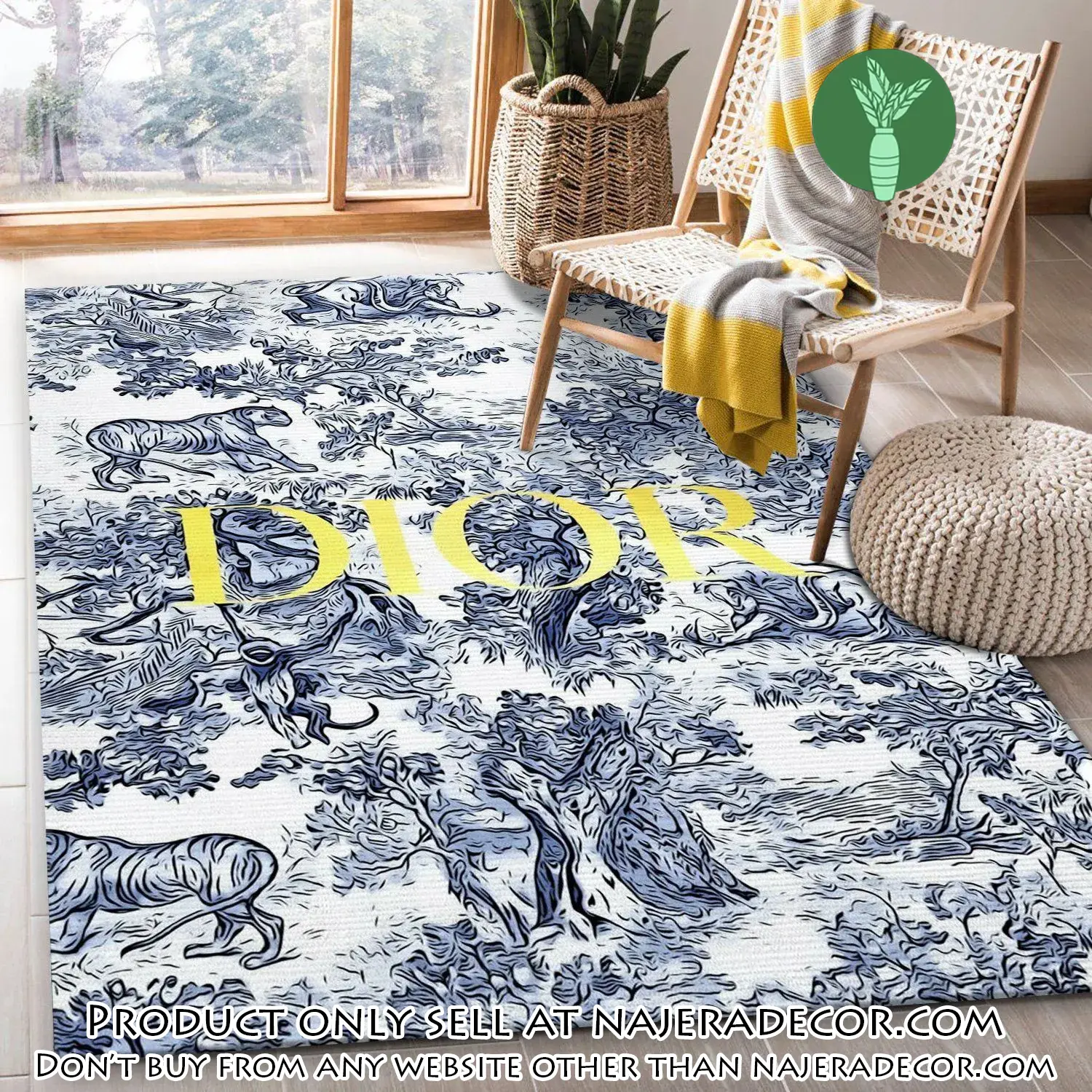 Dior rug fashion brand rug floor decor home decor njr2744903